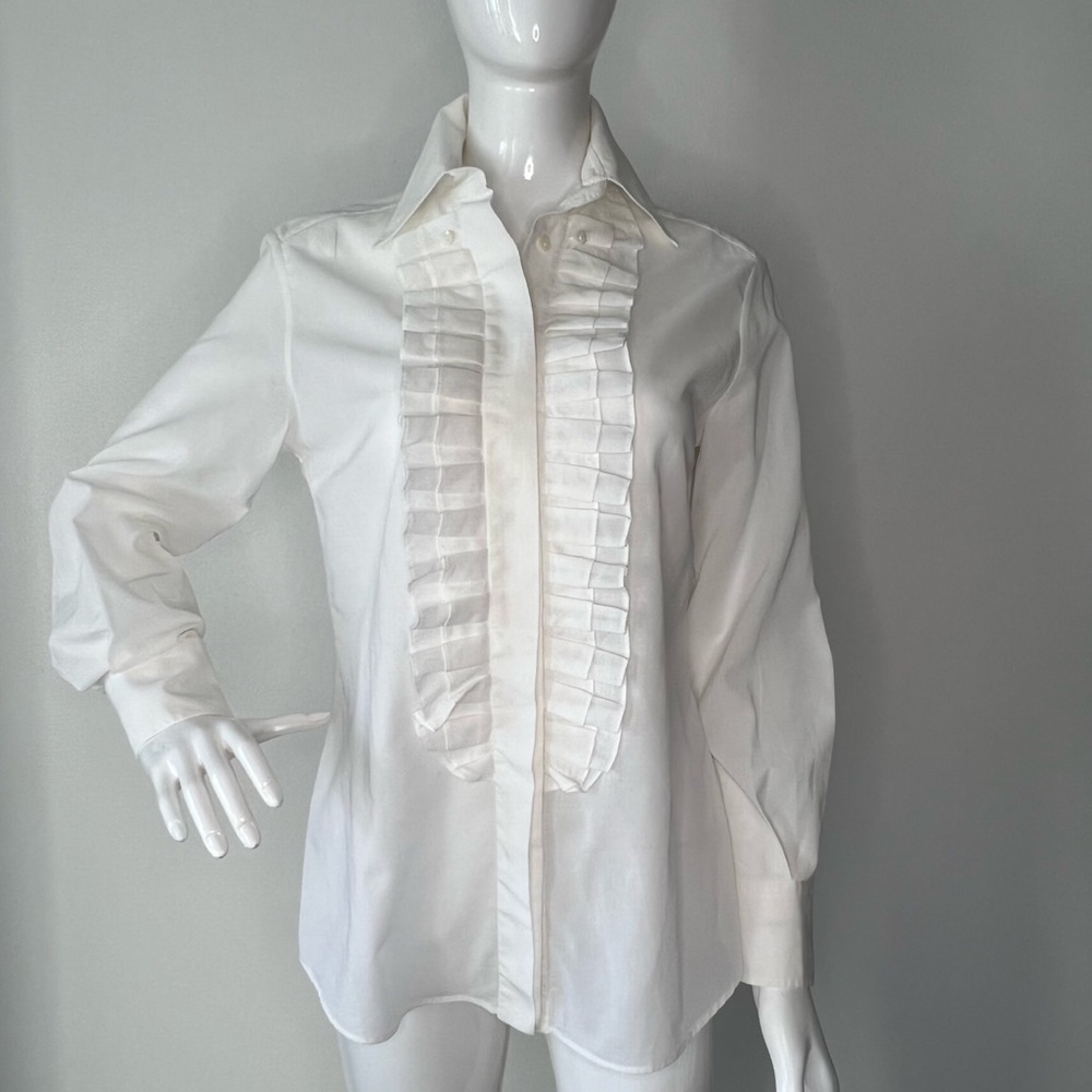 DOLCE & GABBANA Ruffled Long Sleeves Button Down Shirt